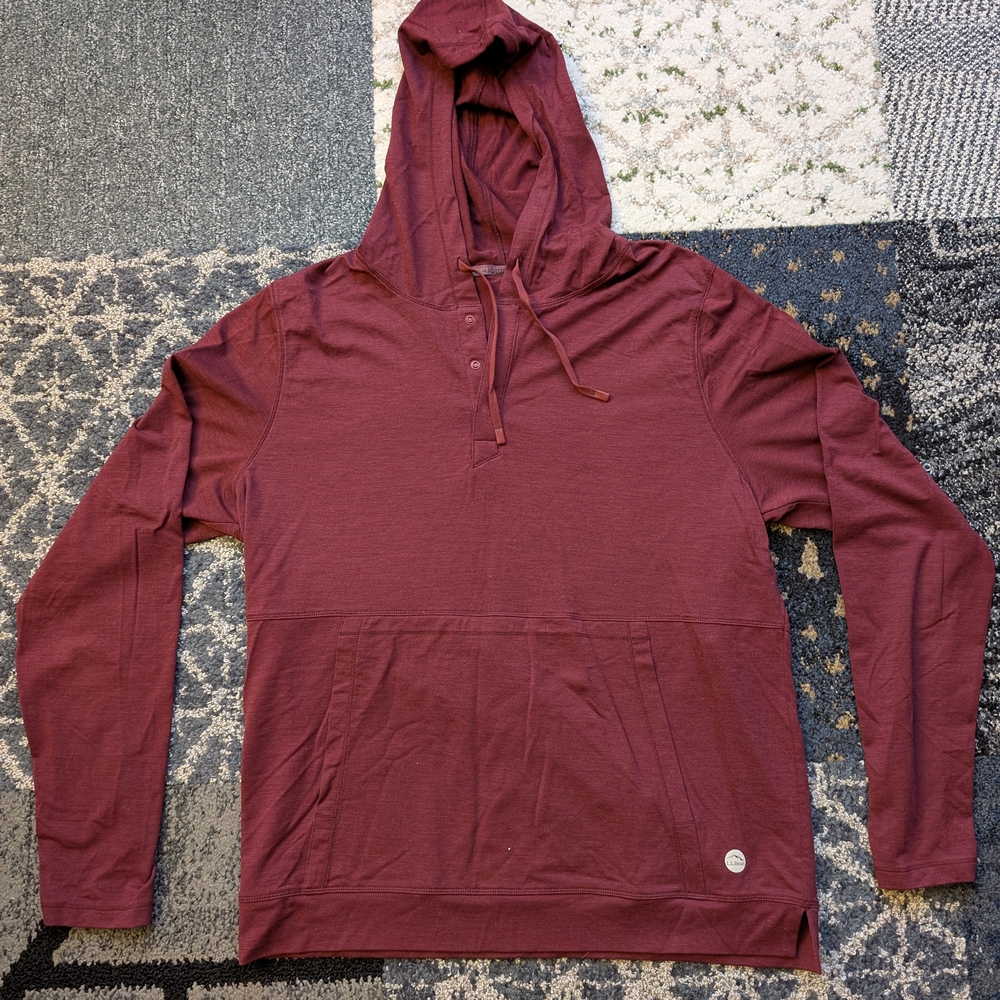 Men's Burgundy Hoodie Shirt
